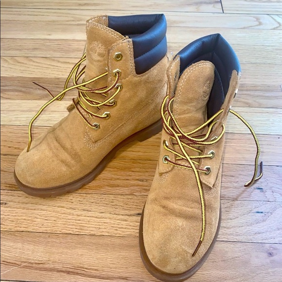 Timberland Jayne 6" Ortholite Waterproof Ankle Suede Beige Boot Sz 6 - Picture 2 of 11